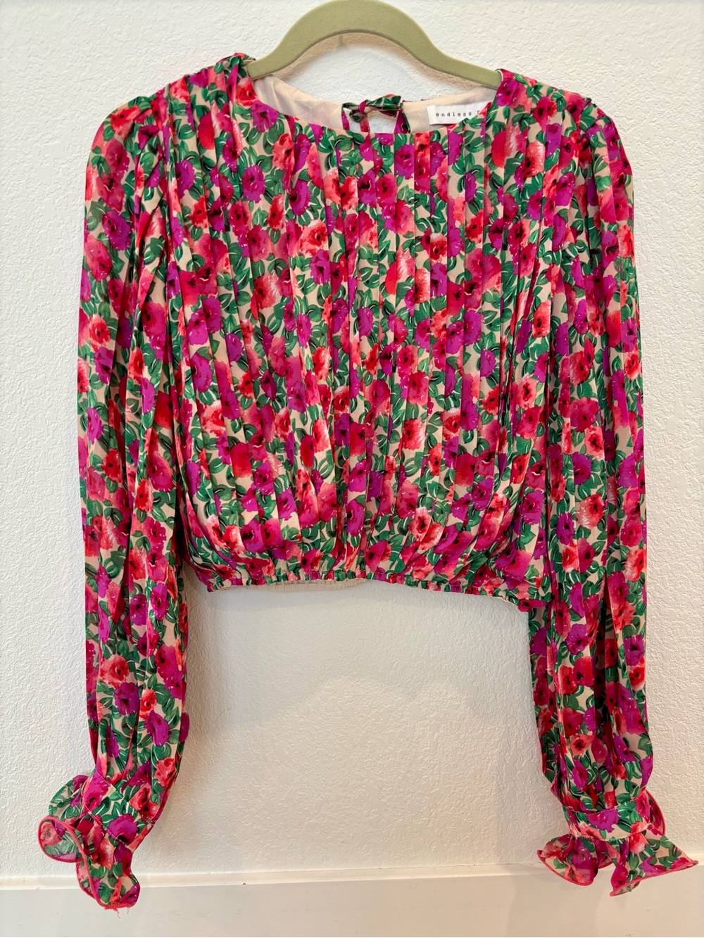 Endless Rose Floral Bubbled Crop